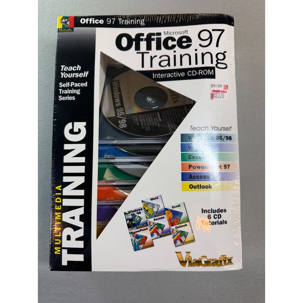 ViaGrafix Microsoft Office 97 Training 6 CD-ROM‎ Set Windows 95 98 Sealed